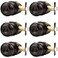 Probrico Oil Rubbed Brozne Door Knobs Privacy Door Locks with Round Ball Interior Door Knobs for Bedroom Bathroom 6 Pack