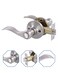 GITRANG 2 Pack Keyed Alike Front Door Lever Lockset with Single Cylinder Deadbolt Combination Set Wave Style Lever Front DoorExterior Door Knob with Lock and Deadbolt Satin Nickel Finished