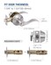 GITRANG 2 Pack Keyed Alike Front Door Lever Lockset with Single Cylinder Deadbolt Combination Set Wave Style Lever Front DoorExterior Door Knob with Lock and Deadbolt Satin Nickel Finished
