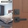 BAOLONG Deadbolt Lock and Door Knob SetExterior Door Lock Set Entry Door Locksets for Front Door Handle with Single Cylinder Deadbolts Keyed Alike 2 Pack Matte Black