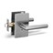 Berlin Modisch Privacy Lever Door Handle Designer Series Easy to Open Locking Lever Set for Bedroom or Bathroom Reversible for Right Left Sided Doors Heavy Duty Satin Nickel Finish