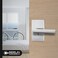 Berlin Modisch Privacy Lever Door Handle Designer Series Easy to Open Locking Lever Set for Bedroom or Bathroom Reversible for Right Left Sided Doors Heavy Duty Satin Nickel Finish