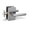 Berlin Modisch Privacy Lever Door Handle Designer Series Easy to Open Locking Lever Set for Bedroom or Bathroom Reversible for Right Left Sided Doors Heavy Duty Satin Nickel Finish