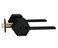 Berlin Modisch Zero Gravity Metro Series Entry Lever Door Handle Lock and Key Locking Lever Set for Front Door or Office Reversible Heavy Duty Iron Black Finish