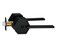 Berlin Modisch Zero Gravity Metro Series Privacy Lever Door Handle Easy to Open Locking Lever Set for Bedroom or Bathroom Reversible Heavy Duty Iron Black Finish