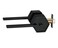 Berlin Modisch Zero Gravity Metro Series Privacy Lever Door Handle Easy to Open Locking Lever Set for Bedroom or Bathroom Reversible Heavy Duty Iron Black Finish
