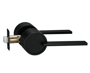 Berlin Modisch Zero Gravity Urban Series Passage Lever Door Handle NonLocking Lever Set for Hallway or Closet Doors Reversible Heavy Duty Iron Black Finish