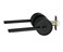 Berlin Modisch Zero Gravity Urban Series Privacy Lever Door Handle Easy to Open Locking Lever Set for Bedroom or Bathroom Reversible Heavy Duty Iron Black Finish
