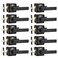 GOBEKOR 10 Pack Black Passage Lever Handle Interior Door Levers Hallway Closet Door Handles Straight Door Lock Keyless Square Lever Door Handles
