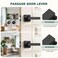 GOBEKOR 10 Pack Black Passage Lever Handle Interior Door Levers Hallway Closet Door Handles Straight Door Lock Keyless Square Lever Door Handles