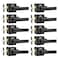 GOBEKOR 10 Pack Black Passage Lever Handle Interior Door Levers Hallway Closet Door Handles Straight Door Lock Keyless Square Lever Door Handles