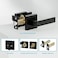 HIDALIFE Front Door Lock SetKeyed Alike Heavy Duty Exterior Door Lock SetEntry Door Handle and Single Cylinder Deadbolt Combo for Office and Home Security