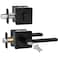 HISAFE Keyed Entry Door Handle with Single Cylinder Deadbolt Combo Keyed AlikeSame Keys Only Per Set Front DoorExterior Door Lever Lockset Matte Black 1 Set