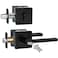 HISAFE Keyed Entry Door Handle with Single Cylinder Deadbolt Combo Keyed AlikeSame Keys Only Per Set Front DoorExterior Door Lever Lockset Matte Black 1 Set