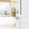 HOSOM 2 Pack Keyed Alike Front Door Lever Lockset with Single Cylinder Deadbolt Front Door Locksets with Wave Style Lever Front DoorExterior Door Knob with Lock and Deadbolt Satin Nickel