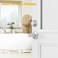 HOSOM 2 Pack Keyed Alike Front Door Lever Lockset with Single Cylinder Deadbolt Front Door Locksets with Wave Style Lever Front DoorExterior Door Knob with Lock and Deadbolt Satin Nickel