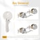 HOSOM 2 Pack Keyed Alike Front Door Lever Lockset with Single Cylinder Deadbolt Front Door Locksets with Wave Style Lever Front DoorExterior Door Knob with Lock and Deadbolt Satin Nickel