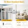 HOSOM Satin Nickel Entry Door Lever Interior Exterior Door Handle Wave Style Lever Door Handles with Lock and Key Keyed Doors Lock Knob 1 Pack
