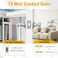 HOSOM Satin Nickel Entry Door Lever Interior Exterior Door Handle Wave Style Lever Door Handles with Lock and Key Keyed Doors Lock Knob 1 Pack