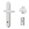Ideal Security 1216 Surface Mount Storm Door Handle with Lock and Key for 1 1 inches Thick Doors White 4Posts
