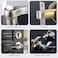 Knobonly 6 Pack Entry Lock with Single Cylinder Handleset Satin Nickel Keyed AlikeCombo Pack Wave Style Door Lever Lockset for Entrance Front BedBath Doors