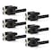 KNOBWELL 6 Pack Door Handles Matte Black Heavy Duty Interior Passage Door Handles for HallwayCloset Reversible for Left and RightNo Lock No Key