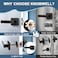 KNOBWELL 6 Pack Door Handles Matte Black Heavy Duty Interior Passage Door Handles for HallwayCloset Reversible for Left and RightNo Lock No Key