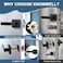 KNOBWELL 6 Pack Door Handles Matte Black Heavy Duty Interior Passage Door Handles for HallwayCloset Reversible for Left and RightNo Lock No Key