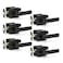 KNOBWELL 6 Pack Door Handles Matte Black Heavy Duty Interior Passage Door Handles for HallwayCloset Reversible for Left and RightNo Lock No Key