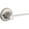 Kwikset Ladera Dummy Door Handle Single Sided Lever for Closets French Double Doors and Pantry Satin Nickel NonTurning Left Handed Interior PushPull Lever with Microban Protection