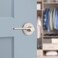 Kwikset Ladera Dummy Door Handle Single Sided Lever for Closets French Double Doors and Pantry Satin Nickel NonTurning Left Handed Interior PushPull Lever with Microban Protection