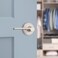 Kwikset Ladera Dummy Door Handle Single Sided Lever for Closets French Double Doors and Pantry Satin Nickel NonTurning Left Handed Interior PushPull Lever with Microban Protection