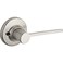 Kwikset Ladera Dummy Door Handle Single Sided Lever for Closets French Double Doors and Pantry Satin Nickel NonTurning Left Handed Interior PushPull Lever with Microban Protection