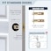 LOQRON Wave Style Door Lever Brushed Gold Passage Door Handle Keyless Gold Interior Lever Reversible for LeftRight Handed for Hallway and Closet with Satin Brass Finish 1 Pack