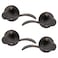 Probrico 4 Pack Dummy Door Lever Wave Style Leverset Right and Left Handed Oil Rubbed Bronze Finish French Door Handles