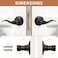 Probrico 4 Pack Dummy Door Lever Wave Style Leverset Right and Left Handed Oil Rubbed Bronze Finish French Door Handles