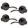 Probrico 4 Pack Dummy Door Lever Wave Style Leverset Right and Left Handed Oil Rubbed Bronze Finish French Door Handles