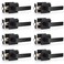 Probrico 8 Pack Matte Black Passage Levers for Hall and Closet Square Heavy Duty Interior Keyless Door Handles Reversible for Left Right Sided Doors