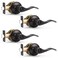 Probrico Oil Rubbed Bronze Door Handle Privacy Interior Door Handles Lever Wave Style Keyless Door Lever for Bedroom Bathroom 4 Pack