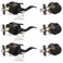 Probrico Oil Rubbed Bronze Entry Lever and Deabolt Sets Keyed Alike Drop Levers with Single Cylinder Deadbolts and Key Combo Pack Exterior Front Door Keyed Hardware 3 Pack