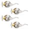 Probrico Passage Door Handles Brushed Nickel Interior Door Lever Wave Style Keyless Door Handles Closet Hallway Door Lever 4 Pack