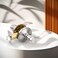 Probrico Passage Door Handles Brushed Nickel Interior Door Lever Wave Style Keyless Door Handles Closet Hallway Door Lever 4 Pack
