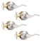 Probrico Passage Door Handles Brushed Nickel Interior Door Lever Wave Style Keyless Door Handles Closet Hallway Door Lever 4 Pack