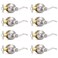 Probrico Privacy Door Levers Satin Nickel Interior Door Handles Wave Style Keyless Bedroom Bathroom Door Handles 8 Pack