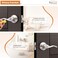 Probrico Privacy Door Levers Satin Nickel Interior Door Handles Wave Style Keyless Bedroom Bathroom Door Handles 8 Pack