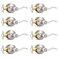 Probrico Privacy Door Levers Satin Nickel Interior Door Handles Wave Style Keyless Bedroom Bathroom Door Handles 8 Pack