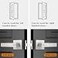 Probrico Satin Nickel Square Privacy Door Levers Lockset for Bedroom or Bathroom Keyless Door Locks 6 Pack
