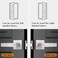 Probrico Satin Nickel Square Privacy Door Levers Lockset for Bedroom or Bathroom Keyless Door Locks 6 Pack