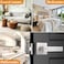 Probrico Satin Nickel Square Privacy Door Levers Lockset for Bedroom or Bathroom Keyless Door Locks 6 Pack