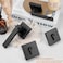 Probrico Square Keyed Entry Levers and Double Cylinder Deadbolts Combo Pack Flat Black Heavy Duty Entrance Locksets for Office Bedroom and Front Door 4 Pack Keyed AlikeAll Same Keys